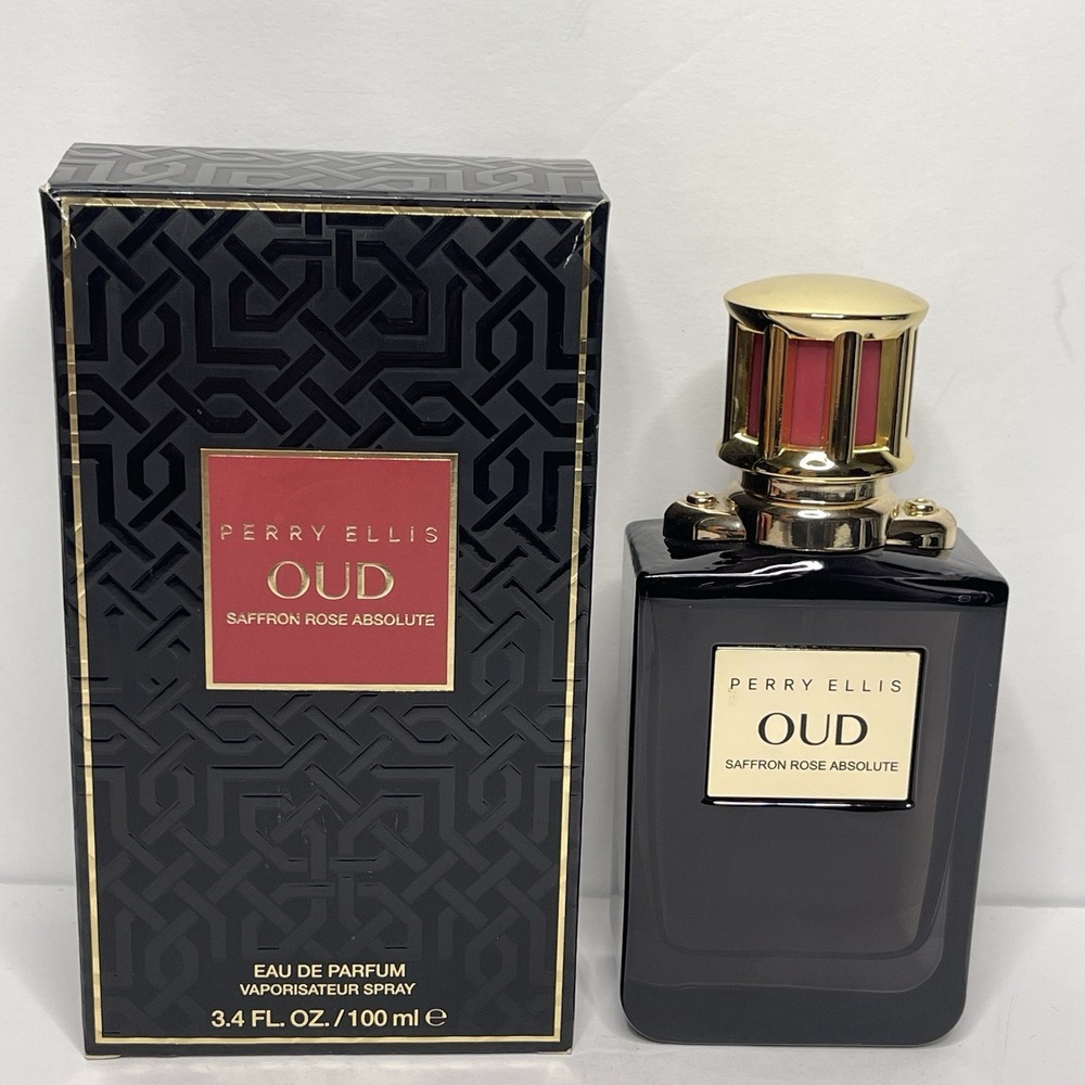 Perry Ellis OUD Saffron Rose Absolute 3.4oz EDP Unisex Spray NEW in Box